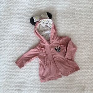 DISNEY Minnie Mouse Pink Hooded Baby Jacket